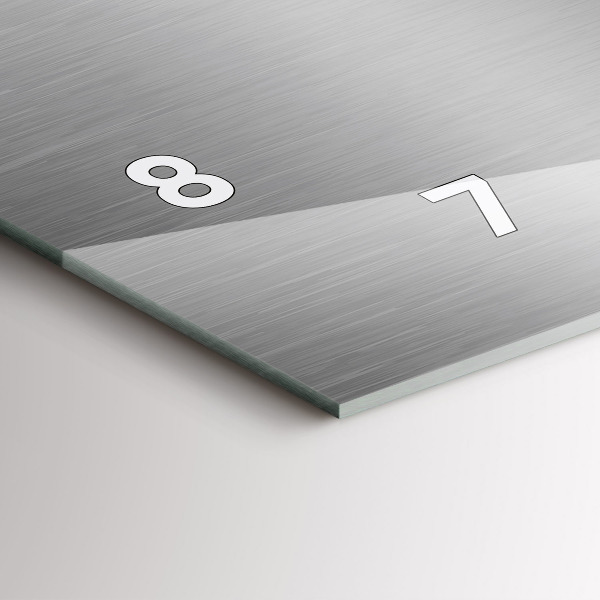 Reloj de cristal horizontal Abstracción de metal gris