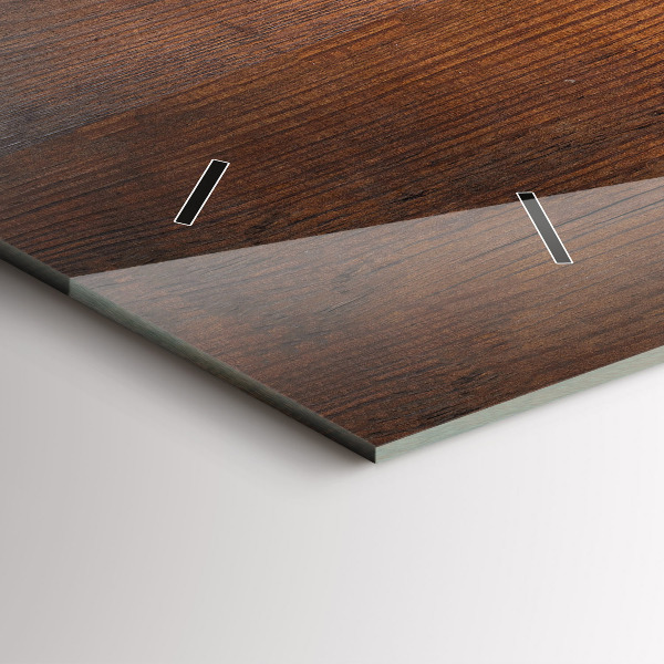 Reloj de cristal horizontal Madera vieja