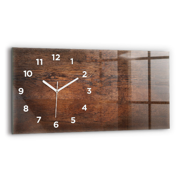 Reloj de cristal horizontal Madera vieja
