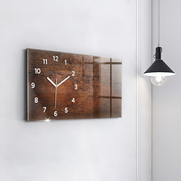 Reloj de cristal horizontal Madera vieja