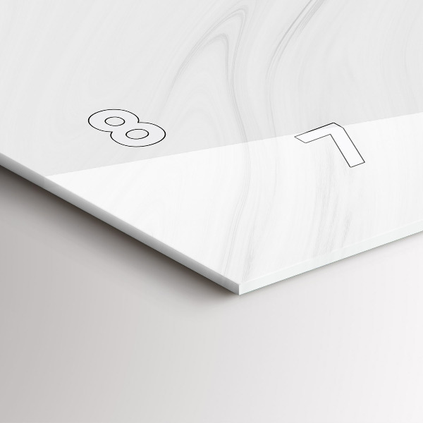 Reloj de cristal horizontal Mármol decorativo