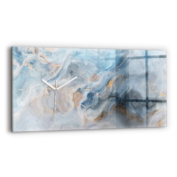 Reloj de cristal horizontal Patrón de mármol