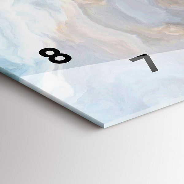 Reloj de cristal horizontal Patrón de mármol