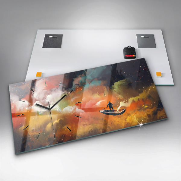 Reloj de cristal horizontal Imagen abstracta