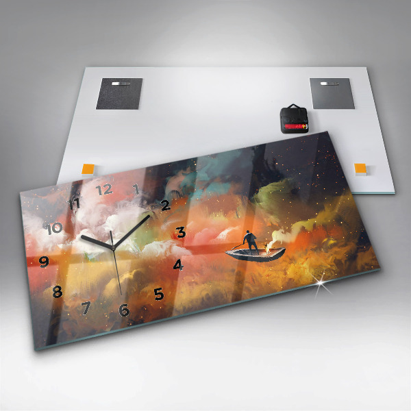 Reloj de cristal horizontal Imagen abstracta