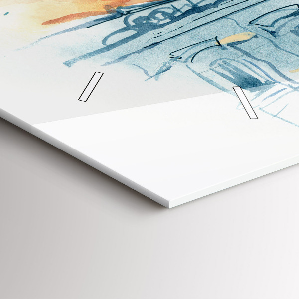 Reloj horizontal Gente en acuarela