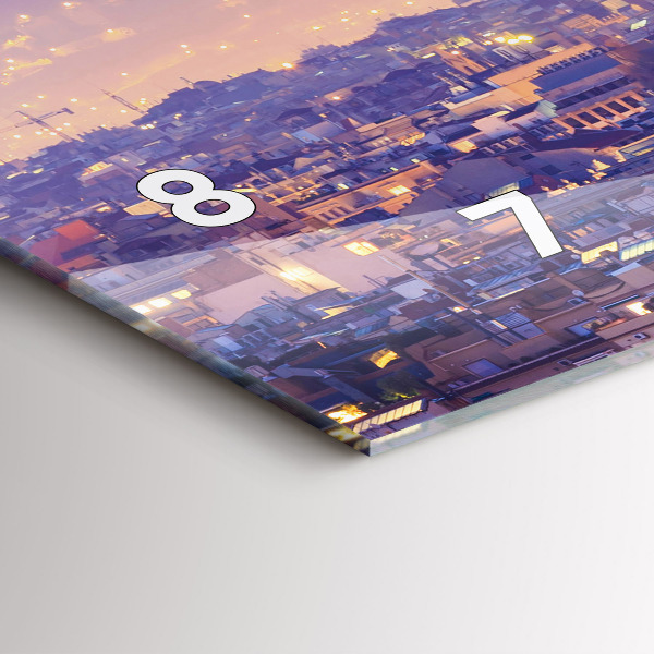 Reloj de cristal horizontal Vista de Barcelona