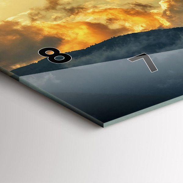 Reloj de cristal horizontal Vuelo en globo en las nubes