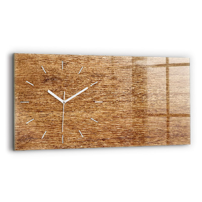 Reloj de cristal horizontal Madera clara