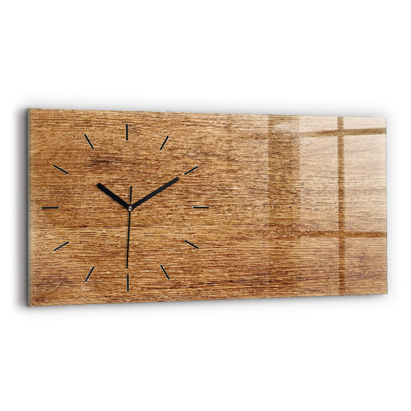 Reloj de cristal horizontal Madera clara
