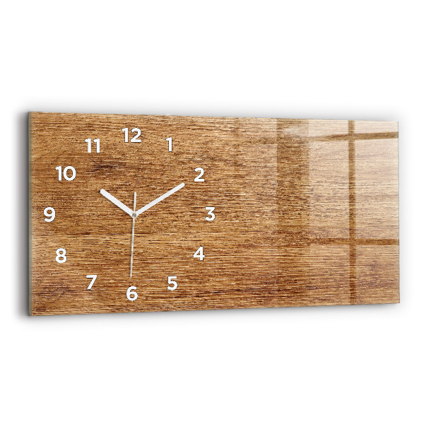 Reloj de cristal horizontal Madera clara