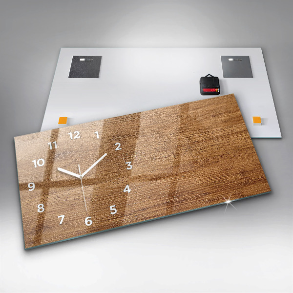 Reloj de cristal horizontal Madera clara