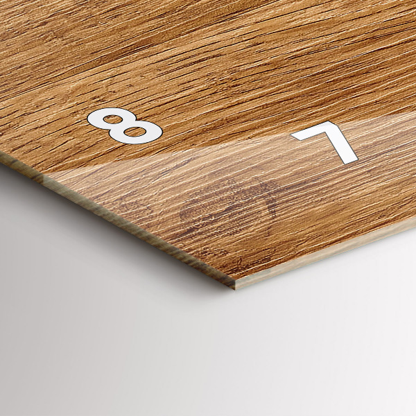 Reloj de cristal horizontal Madera clara