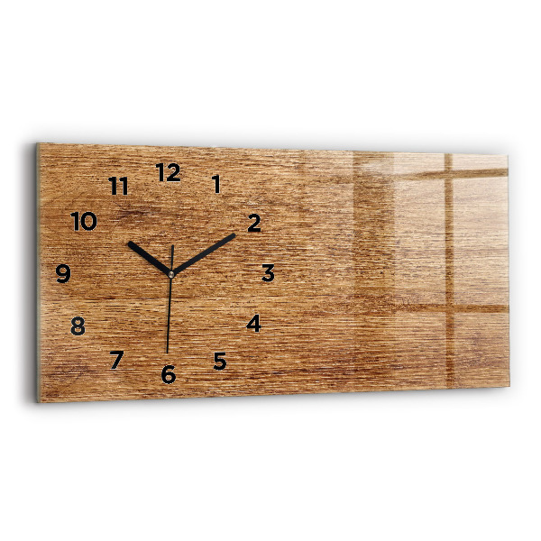 Reloj de cristal horizontal Madera clara