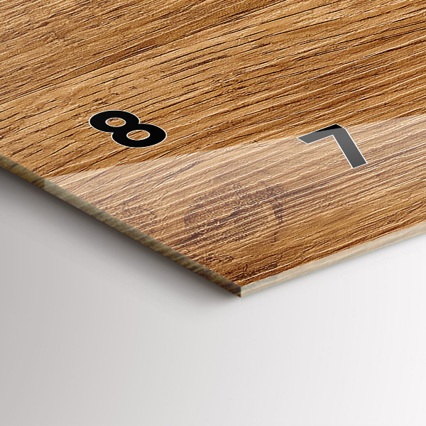 Reloj de cristal horizontal Madera clara