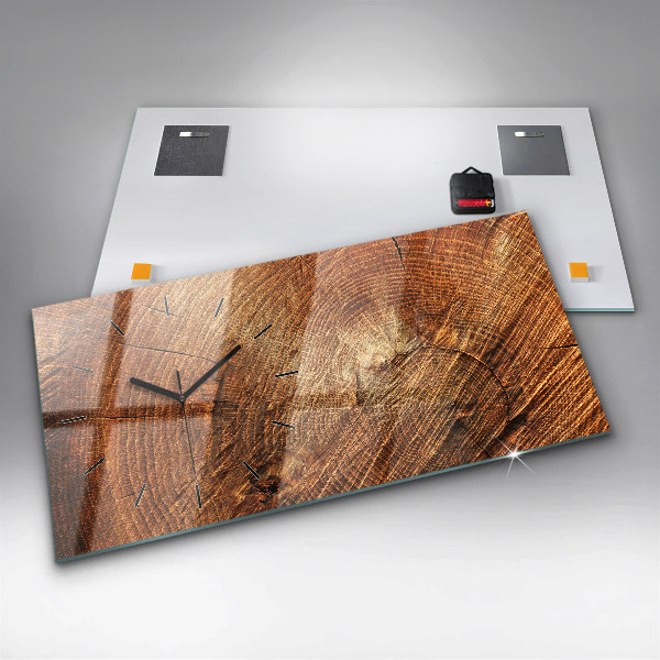 Reloj de cristal horizontal Viejo tronco de árbol