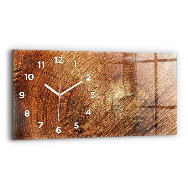 Reloj de cristal horizontal Viejo tronco de árbol