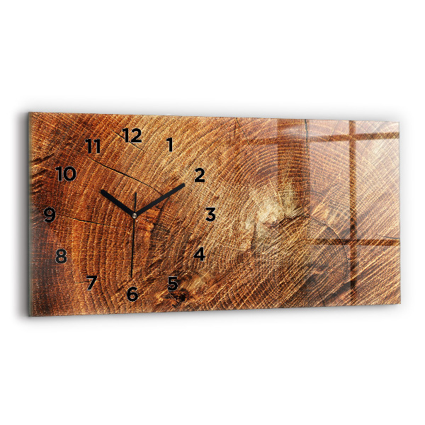 Reloj de cristal horizontal Viejo tronco de árbol