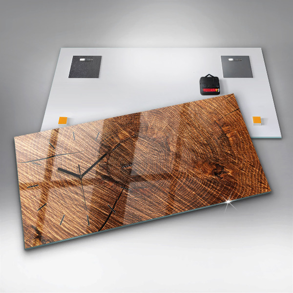 Reloj de cristal horizontal Madera decorativa