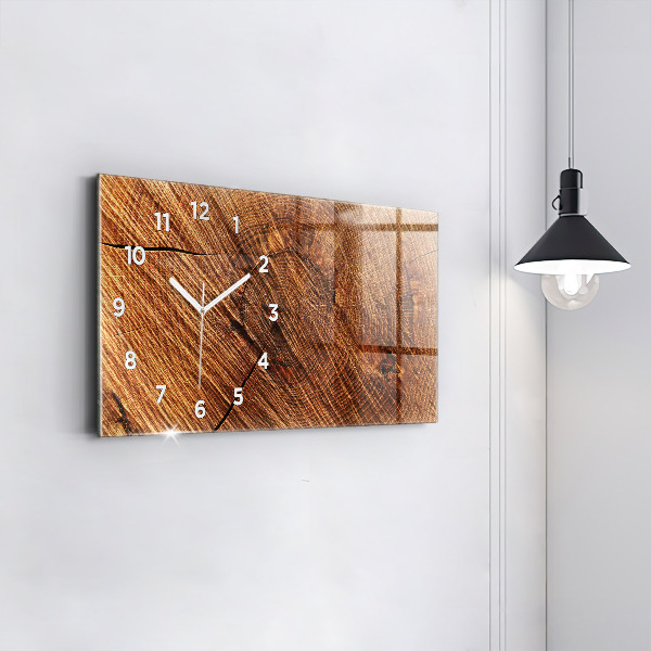 Reloj de cristal horizontal Madera decorativa