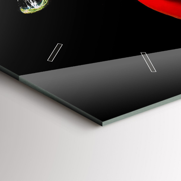 Reloj horizontal Pimientos en el agua