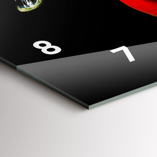 Reloj horizontal Pimientos en el agua