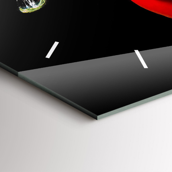 Reloj horizontal Pimientos en el agua