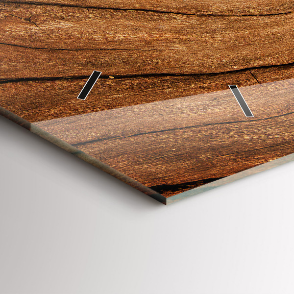 Reloj de cristal horizontal Madera vieja