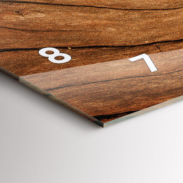 Reloj de cristal horizontal Madera vieja