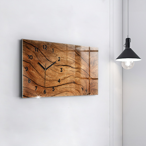 Reloj de cristal horizontal Madera vieja
