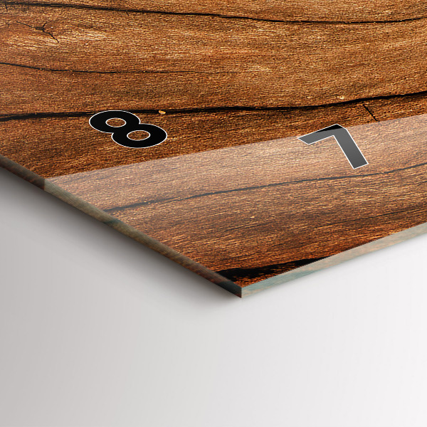 Reloj de cristal horizontal Madera vieja