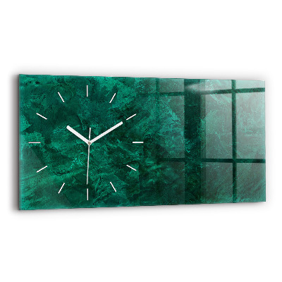 Reloj de cristal horizontal Muro Esmeralda