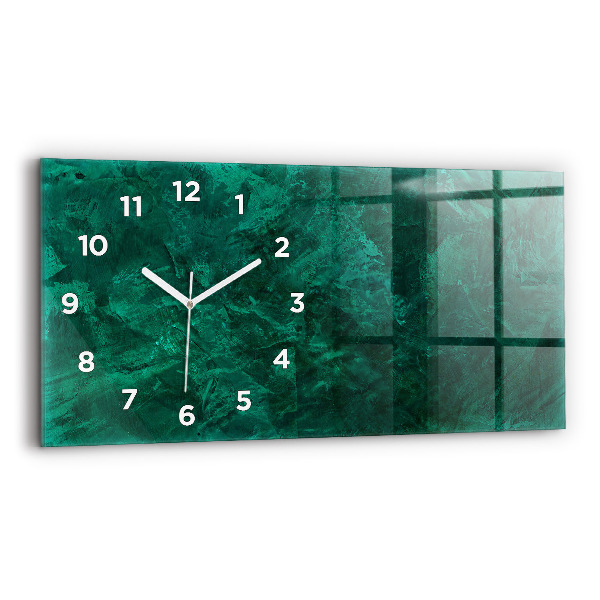 Reloj de cristal horizontal Muro Esmeralda