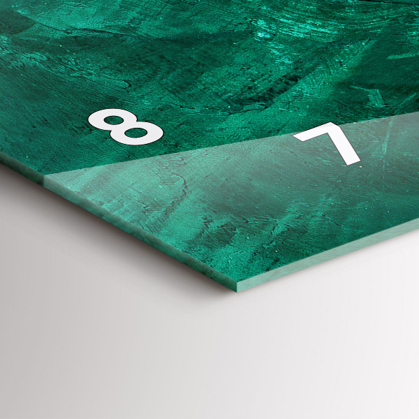 Reloj de cristal horizontal Muro Esmeralda