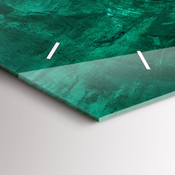 Reloj de cristal horizontal Muro Esmeralda