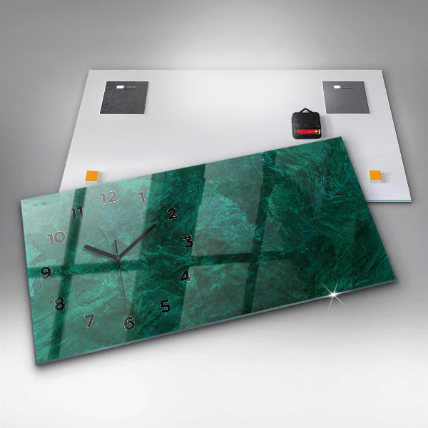 Reloj de cristal horizontal Muro Esmeralda