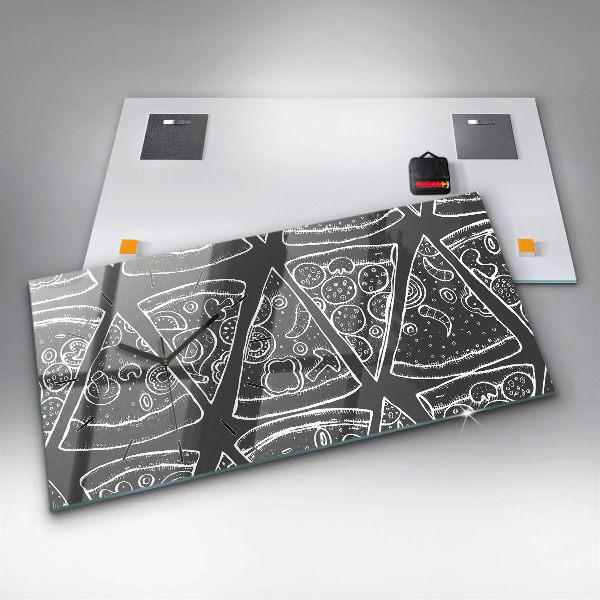 Reloj horizontal Pizza pintada