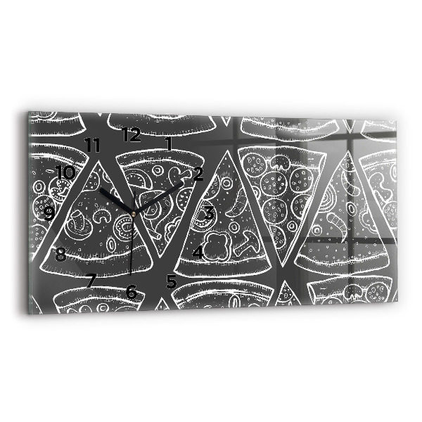 Reloj horizontal Pizza pintada