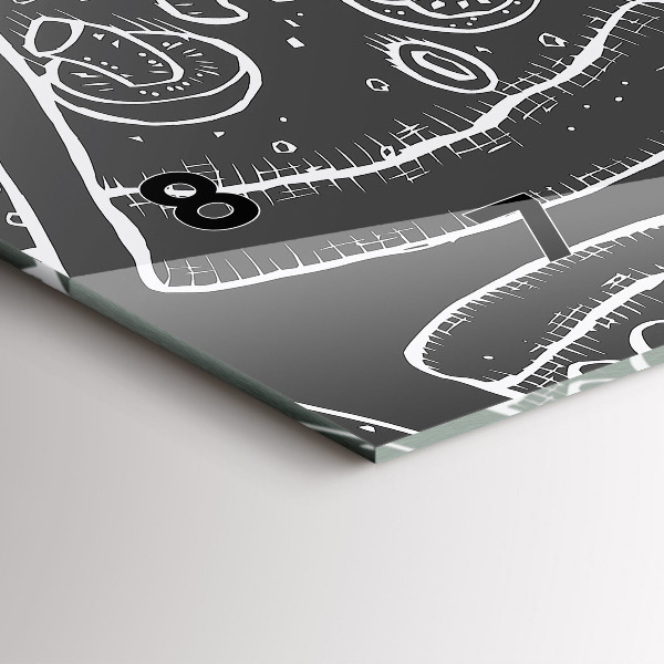 Reloj horizontal Pizza pintada