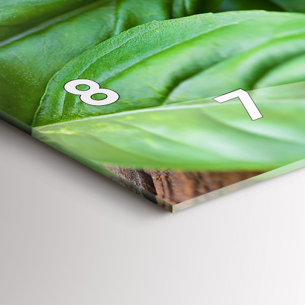 Reloj horizontal Hojas de albahaca