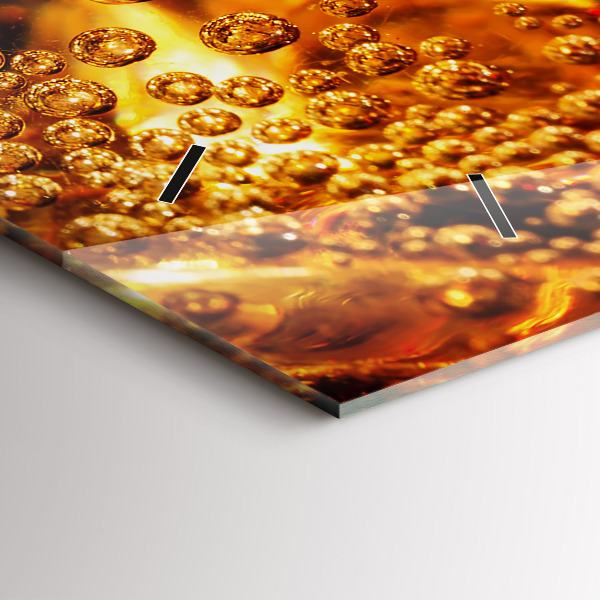 Reloj de cristal horizontal Primer plano de una copa