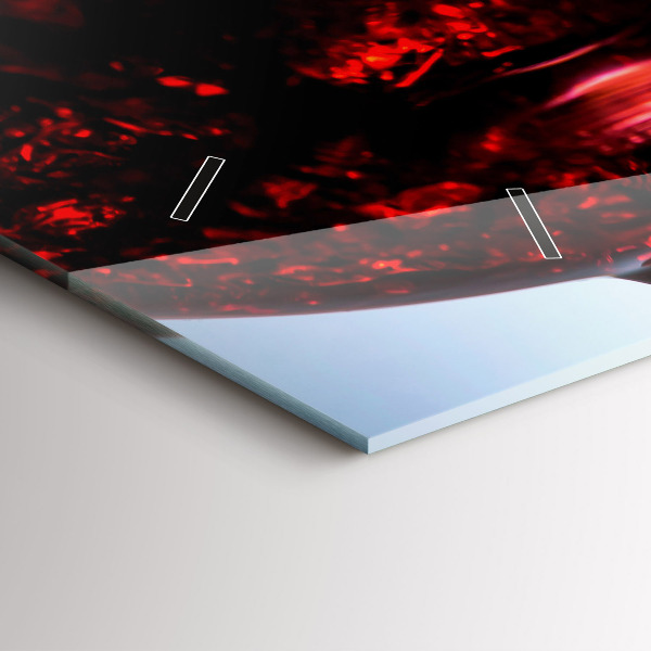 Reloj de cristal horizontal Copas de vino