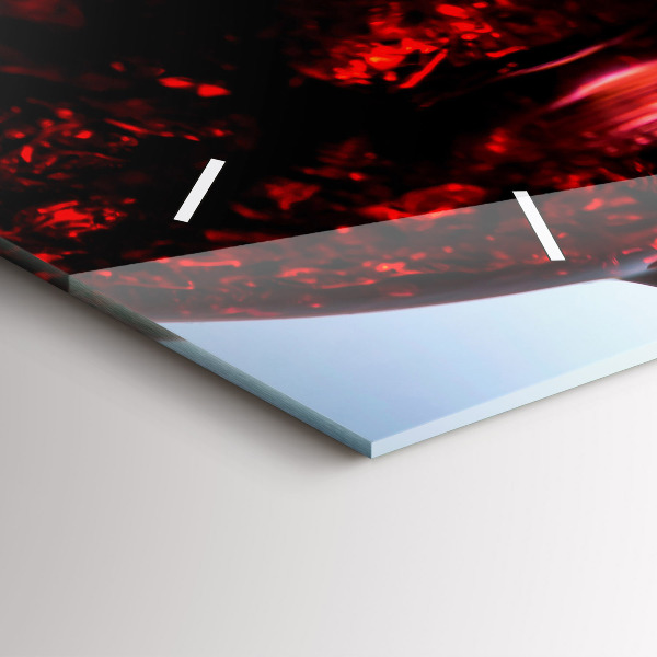 Reloj de cristal horizontal Copas de vino