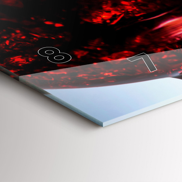 Reloj de cristal horizontal Copas de vino