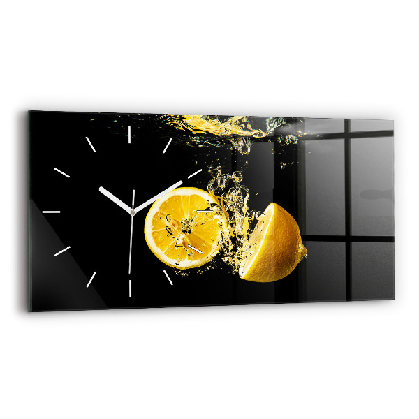 Reloj de cristal horizontal Limones