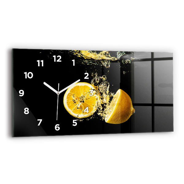 Reloj de cristal horizontal Limones