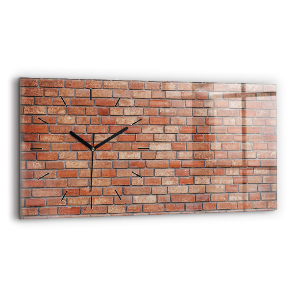 Reloj de cristal horizontal Pared de ladrillos