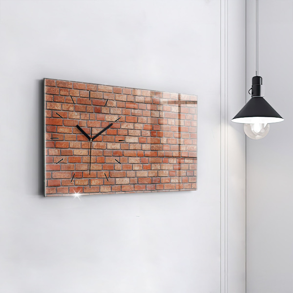 Reloj de cristal horizontal Pared de ladrillos