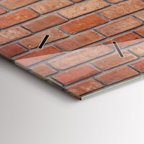 Reloj de cristal horizontal Pared de ladrillos