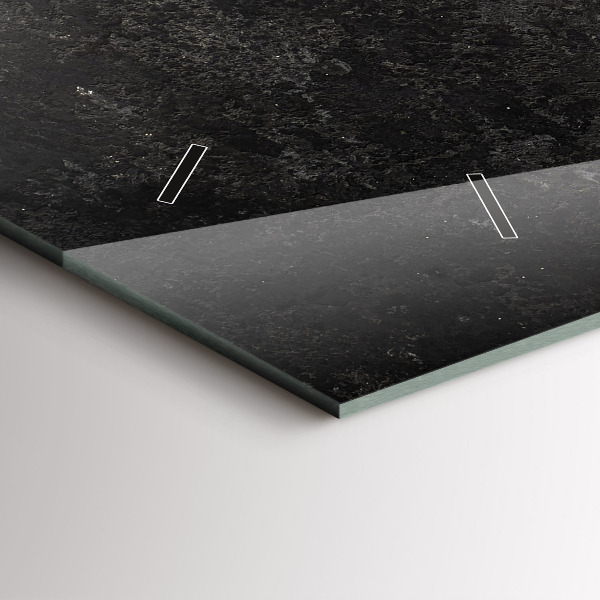 Reloj de cristal horizontal Corazón de menta